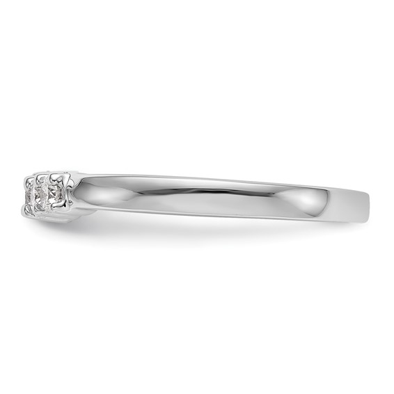 14K White Gold 5-Stone Shared Prong (Holds 5-2.4mm Round) Diamond Band Mounting