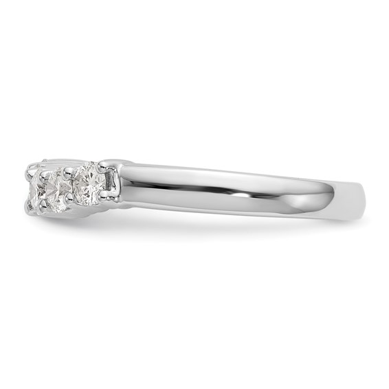 14K White Gold 5-Stone Shared Prong (Holds 5-2.9mm Round) Diamond Band Mounting