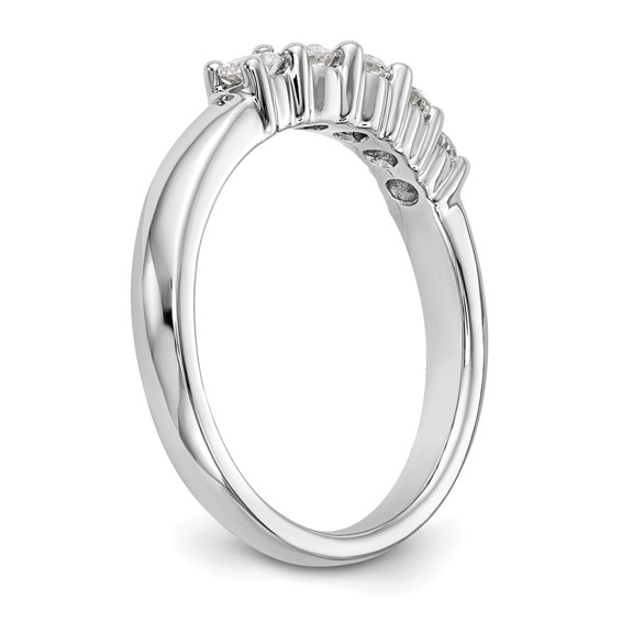 14K White Gold 5-Stone Shared Prong (Holds 5-2.9mm Round) Diamond Band Mounting