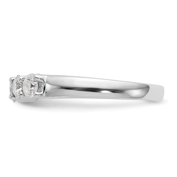 "14K White Gold 5-Stone Shared Prong (Holds 1-3.7, 2-3.6, 2-3.5mm Round) Diamond Band Mounting"