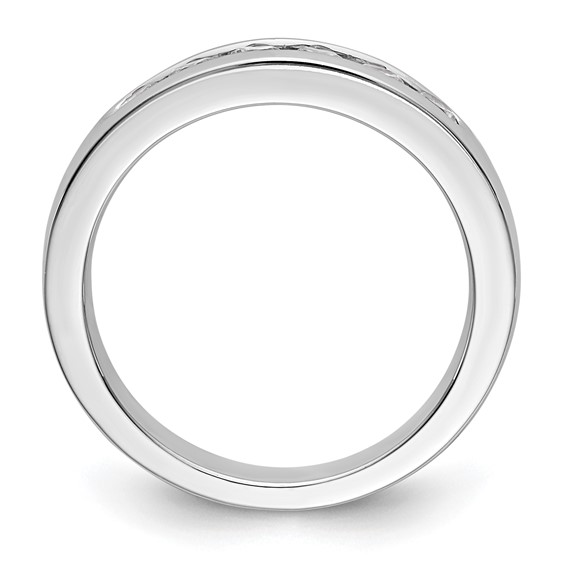 14k White Gold 6-Stone (Holds 6-2.7mm Round) Channel Band Mounting (Closed)