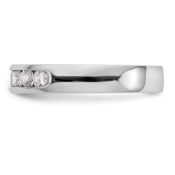 14k White Gold 6-Stone (Holds 6-2.7mm Round) Channel Band Mounting (Closed)