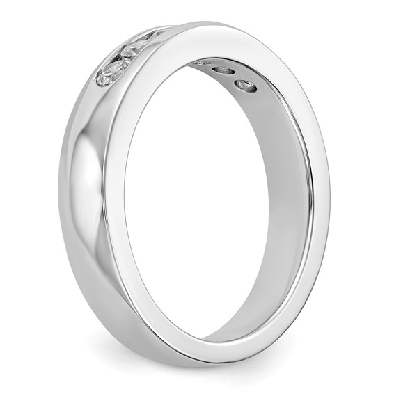 14k White Gold 6-Stone (Holds 6-2.7mm Round) Channel Band Mounting (Closed)