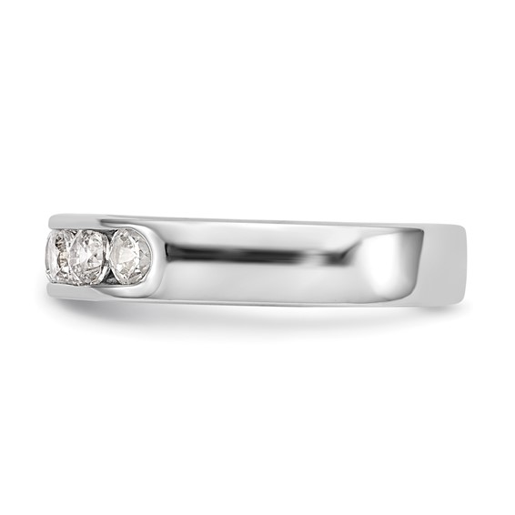 14k White Gold 6-Stone (Holds 6-3.1mm Round) Channel Band Mounting (Closed)