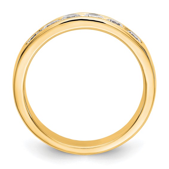 14k Yellow Gold 6-Stone (Holds 6-3.1mm Round) Channel Band Mounting (Closed)