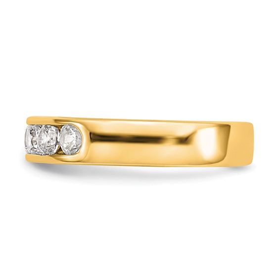14k Yellow Gold 6-Stone (Holds 6-3.1mm Round) Channel Band Mounting (Closed)