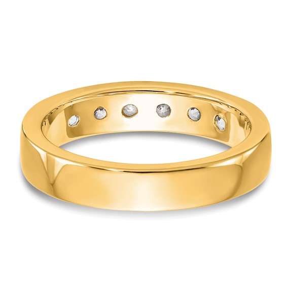 14k Yellow Gold 6-Stone (Holds 6-3.1mm Round) Channel Band Mounting (Closed)