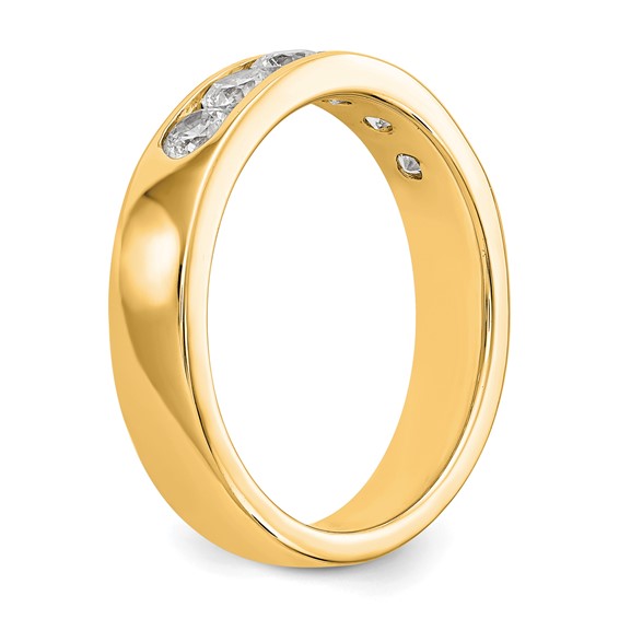 14k Yellow Gold 6-Stone (Holds 6-3.1mm Round) Channel Band Mounting (Closed)