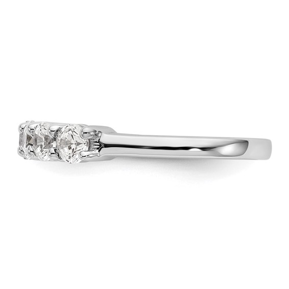 14K White Gold 7-Stone Shared Prong (Holds 7-3.0mm Round) Diamond Band Mounting