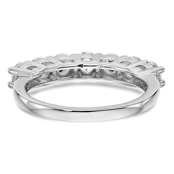 14K White Gold 7-Stone Shared Prong (Holds 7-3.0mm Round) Diamond Band Mounting