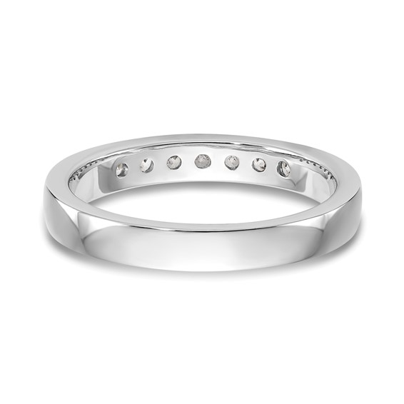 14k White Gold 7-Stone (Holds 7-2.0mm Round) Channel Band Mounting (Closed)