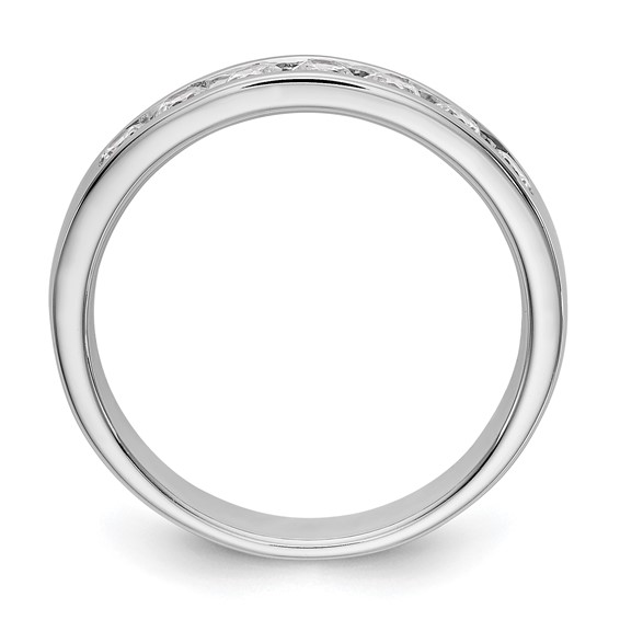 14k White Gold 7-Stone (Holds 7-2.6mm Round) Channel Band Mounting (Closed)