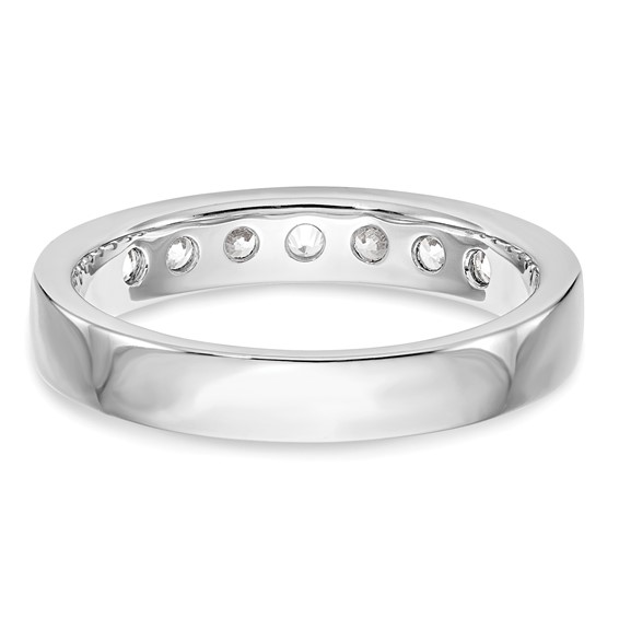 14k White Gold 7-Stone (Holds 7-2.6mm Round) Channel Band Mounting (Closed)