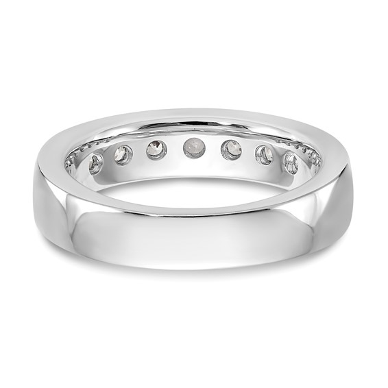 14k White Gold 7-Stone (Holds 7-3.3mm Round) Channel Band Mounting (Closed)