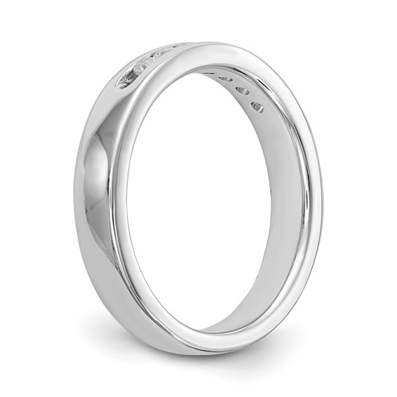 14k White Gold 7-Stone (Holds 7-2.0mm Round) Open Channel Band Mounting
