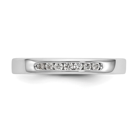 14k White Gold 7-Stone (Holds 7-1.6mm Round) Channel Band Mounting (Closed)