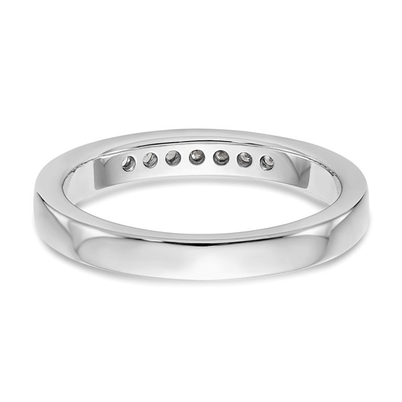 14k White Gold 7-Stone (Holds 7-1.6mm Round) Channel Band Mounting (Closed)