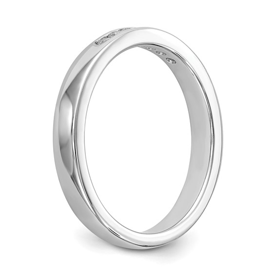 14k White Gold 7-Stone (Holds 7-1.6mm Round) Channel Band Mounting (Closed)