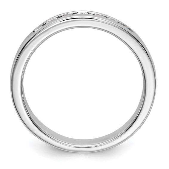 Platinum 7-Stone Diamond Channel Bands