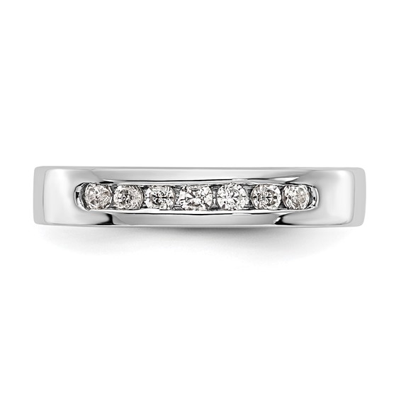 Platinum 7-Stone Diamond Channel Bands