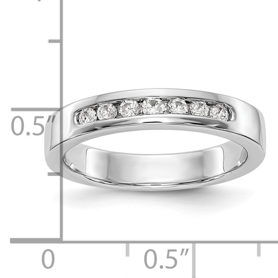 Platinum 7-Stone Diamond Channel Bands