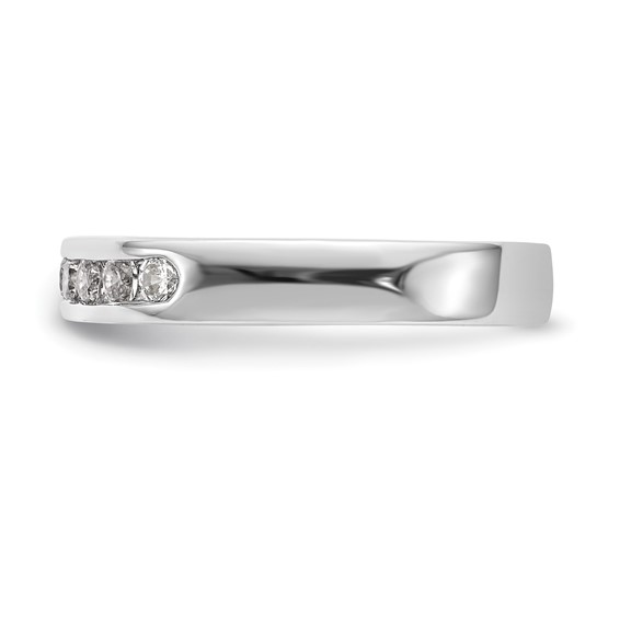 14k White Gold 7-Stone (Holds 7-2.3mm Round) Channel Band Mounting (Closed)