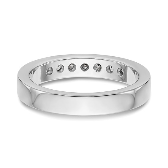 14k White Gold 7-Stone (Holds 7-2.3mm Round) Channel Band Mounting (Closed)