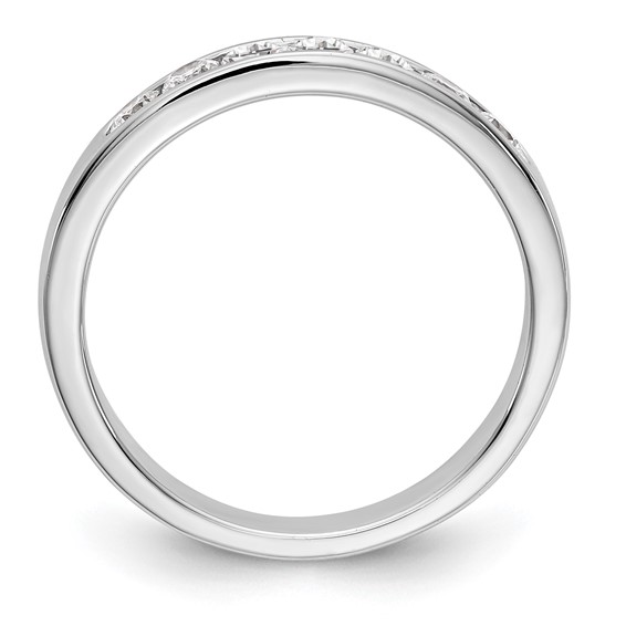 14k White Gold 7-Stone (Holds 7-2.5mm Round) Channel Band Mounting (Closed)