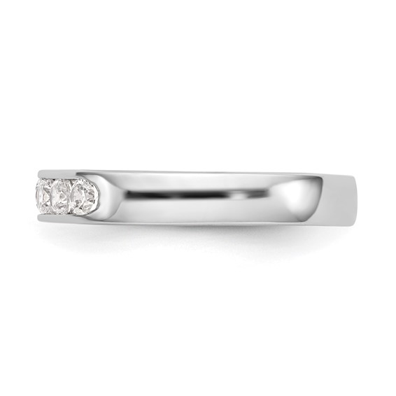 14k White Gold 7-Stone (Holds 7-2.5mm Round) Channel Band Mounting (Closed)