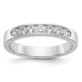 14k White Gold 7-Stone (Holds 7-2.5mm Round) Channel Band Mounting (Closed)