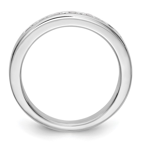 14k White Gold 7-Stone (Holds 7-2.6mm Round) Channel Band Mounting (Closed)