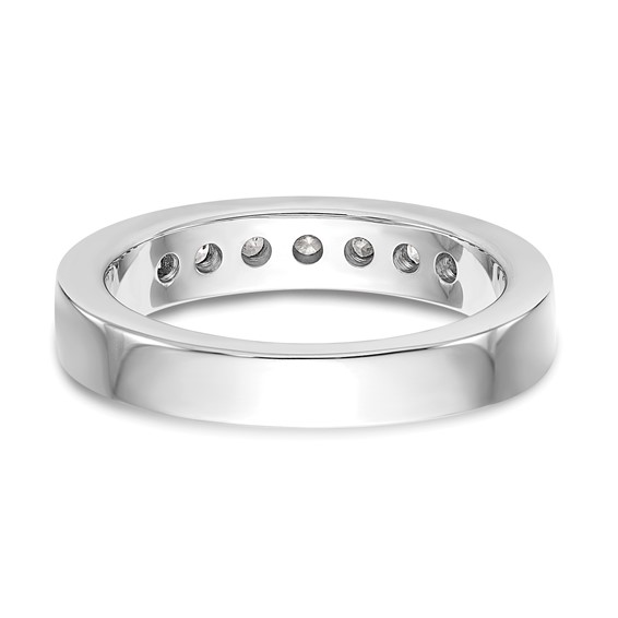 14k White Gold 7-Stone (Holds 7-2.6mm Round) Channel Band Mounting (Closed)