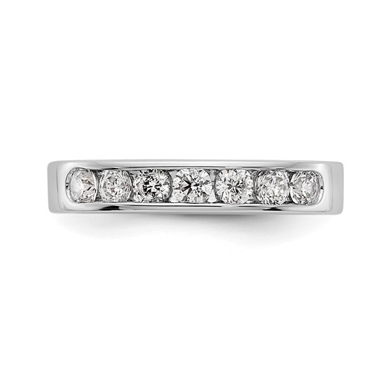 14k White Gold 7-Stone (Holds 7-2.8mm Round) Channel Band Mounting (Closed)