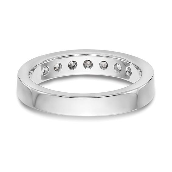 14k White Gold 7-Stone (Holds 7-2.8mm Round) Channel Band Mounting (Closed)