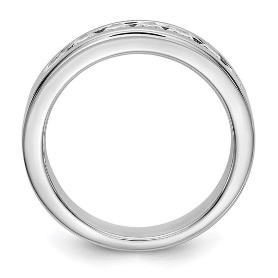 14k White Gold 7-Stone (Holds 7-2.9mm Round) Channel Band Mounting (Closed)