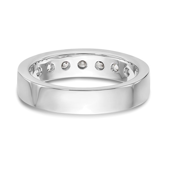 14k White Gold 7-Stone (Holds 7-3.1mm Round) Channel Band Mounting (Closed)