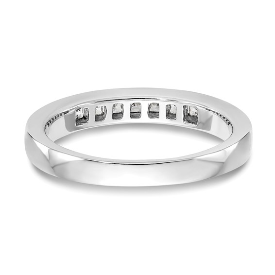 "14K White Gold 7-Stone (Holds 3-2.0, 4-1.9mm Princess) Channel Band Mounting"