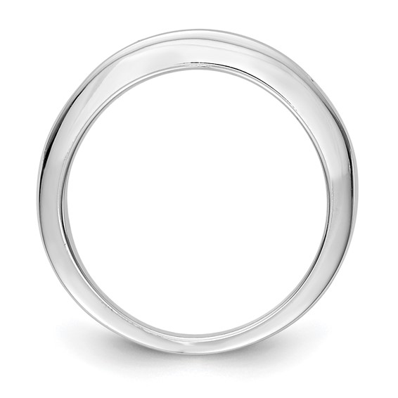 14K White Gold 7-Stone (Holds 7-2.2mm Princess) Channel Band Mounting