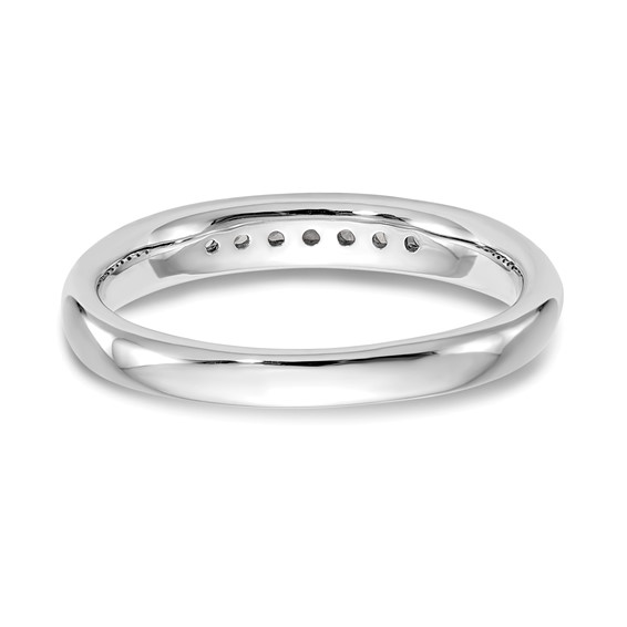 14K White Gold 7-Stone (Holds 7-1.5mm Round) Channel Band Mounting