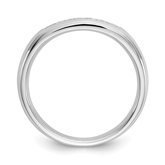 14K White Gold 7-Stone (Holds 7-1.6mm Round) Channel Band Mounting