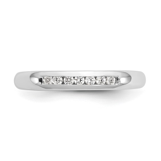 14K White Gold 7-Stone (Holds 7-1.6mm Round) Channel Band Mounting
