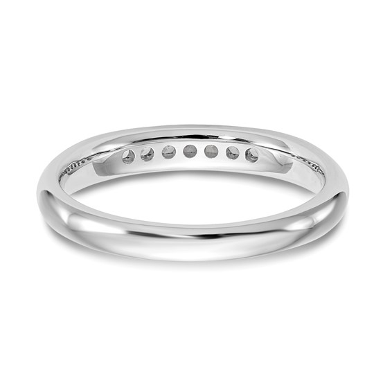 14K White Gold 7-Stone (Holds 7-1.6mm Round) Channel Band Mounting