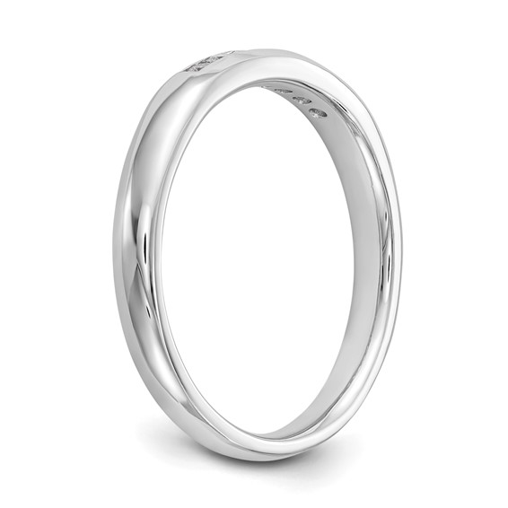 14K White Gold 7-Stone (Holds 7-1.6mm Round) Channel Band Mounting