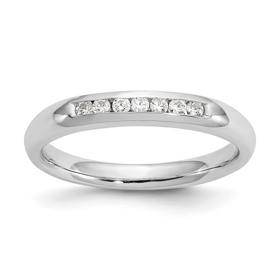 14K White Gold 7-Stone (Holds 7-1.6mm Round) Channel Band Mounting