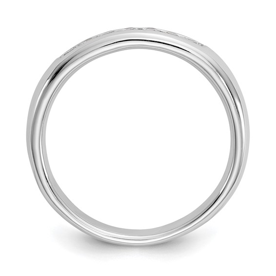 14K White Gold 7-Stone (Holds 7-1.9mm Round) Channel Band Mounting