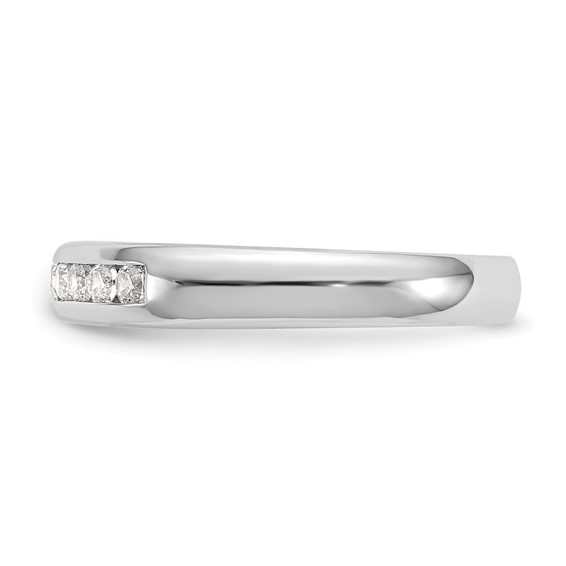 14K White Gold 7-Stone (Holds 7-1.9mm Round) Channel Band Mounting