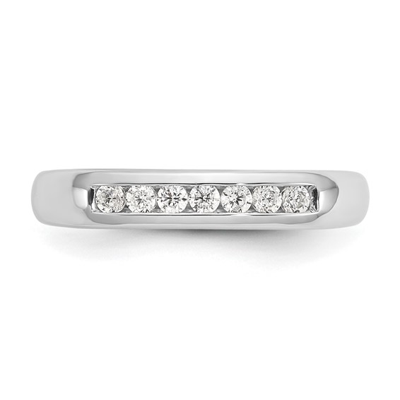 14K White Gold 7-Stone (Holds 7-1.9mm Round) Channel Band Mounting