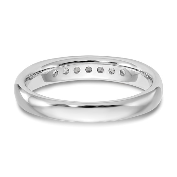 14K White Gold 7-Stone (Holds 7-1.9mm Round) Channel Band Mounting