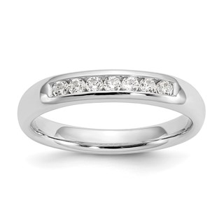 14K White Gold 7-Stone (Holds 7-1.9mm Round) Channel Band Mounting
