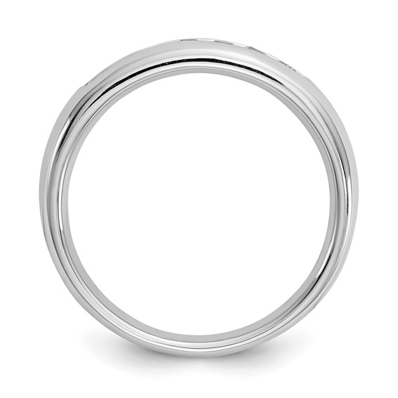 14K White Gold 7-Stone (Holds 7-2.1mm Round) Channel Band Mounting